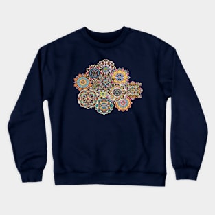 t-shirt design featuring an intricate mandala design with floral elements, detailed illustrations, and vibrant colors Crewneck Sweatshirt